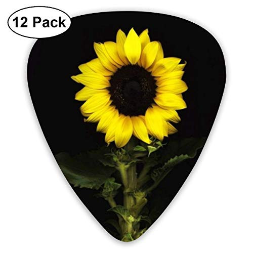Sunlight Sunflower Guitar Picks 12 Packs - Variety Guitar Picks Plectrums For Bass  Electric  and  Acoustic Guitars Thin  Medium  Heavy 0 .46 0.71 0.96mm