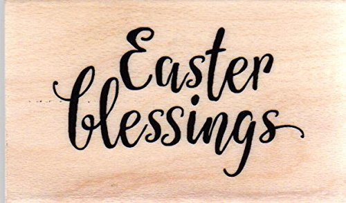Easter Blessings Wood Mounted Rubber Stamp -B13656-