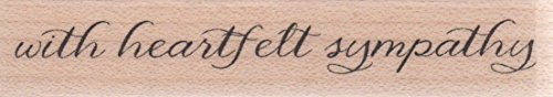With Heartfelt Sympathy Wood Mounted Rubber Stamp -C13521-