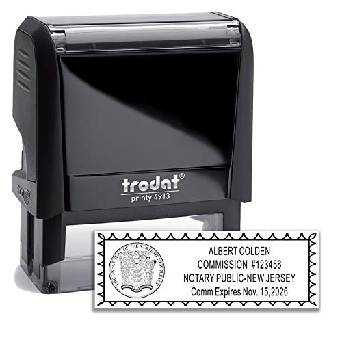 Notary Stamp Seal Ink Personalized Self Inking Stamp Custom Stamp Rubber Stamp Trodat 4913 Self Ink Notary Stamp for New Jersey