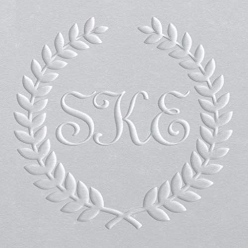 Shiny Custom Monogram Embosser - Personalize with Initials  and  Text - Hand-Held Embossing Stamp - Monogram  Seal Embosser Best for Books  Envelopes  Napkins