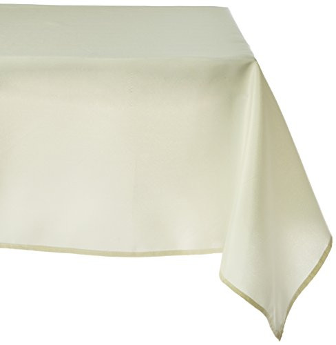 LinenTablecloth Rectangular Economy Polyester Tablecloth  60 by 102-Inch  Ivory