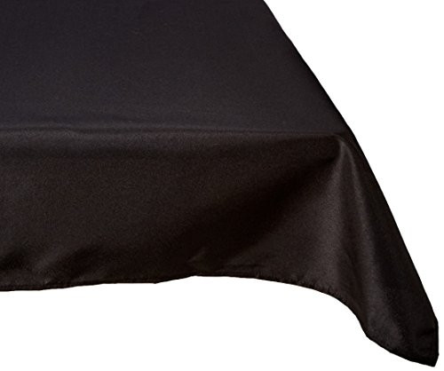 LinenTablecloth Rectangular Economy Polyester Tablecloth  60 by 102-Inch  Black