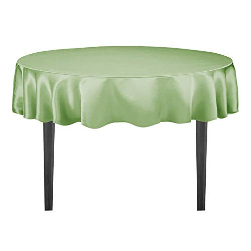 LinenTablecloth 70RND-060140 Round Satin Tablecloth  70-Inch  Reseda