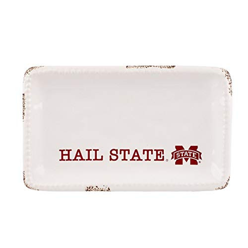 Glory Haus Mississippi State Logo Collegiate Trinket Tray Display or Container  Multi