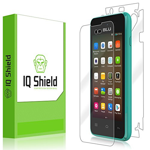 IQ Shield Full Body Skin Compatible with BLU Advance 4.0 L  Plus  LiQuidSkin Clear -Full Coverage- Screen Protector HD and Anti-Bubble Film
