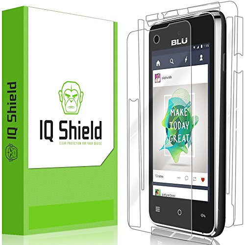 IQ Shield Full Body Skin Compatible with BLU Advance 4.0 L2  Plus  LiQuidSkin Clear -Full Coverage- Screen Protector HD and Anti-Bubble Film