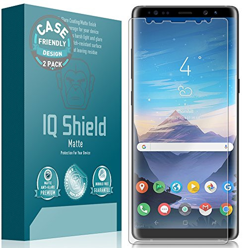 IQ Shield Matte Screen Protector Compatible with Galaxy Note 8 -Case Friendly--2-Pack- Anti-Glare Anti-Bubble Film