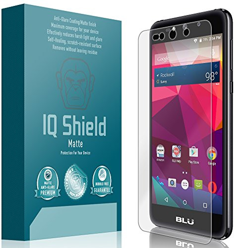 IQ Shield Matte Screen Protector Compatible with BLU Advance 5.0 Pro Anti-Glare Anti-Bubble Film