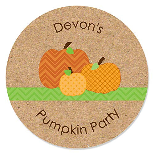 Big Dot of Happiness Custom Pumpkin Patch - Personalized Fall Halloween or Thanksgiving Party Circle Sticker Labels - 24 Count Big Dot of Happiness Custom Pumpkin Patch - Personalized Fall Halloween or Thanksgiving Party Circle Sticker Labels - 24 Count