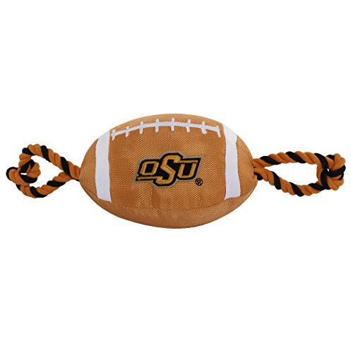 Pets First NCAA Oklahoma State Cowboys Football Dog Toy Tough Quality Nylon Materials Strong Pull Ropes Inner Squeaker Collegiate Team Color Pets First NCAA Oklahoma State Cowboys Football Dog Toy Tough Quality Nylon Materials Strong Pull Ropes Inner Squeaker Collegiate Team Color