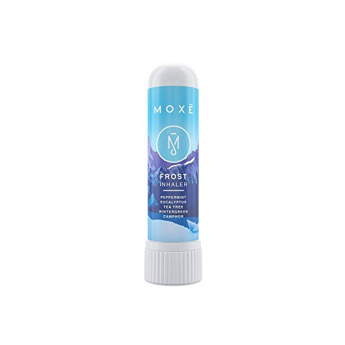 MOXE Frost - Energizing Aromatherapy Nasal Inhaler - Alleviate Headaches  Boost Focus  and  Energy - Cooling Sinus Blaster - Includes Peppermint  Eucalyptus   and  Wintergreen Essential Oils -1-Pack-