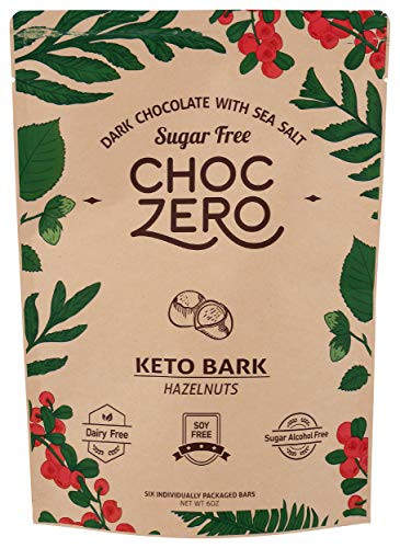 Choczero  Bark Hazelnut Dark Chocolate Sea Salt  6 Ounce