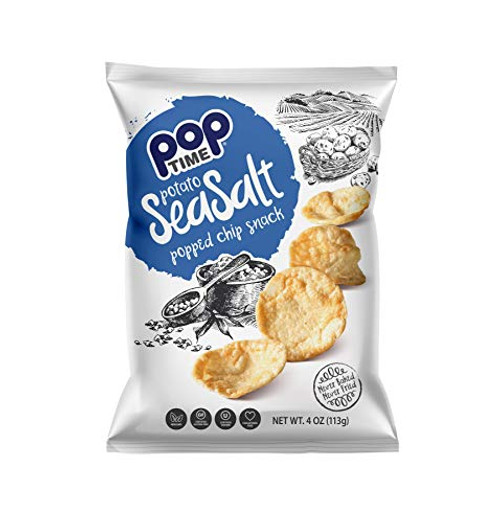 Poptime Popped Potato Chips Sea Salt 4oz Bags -6 Pack- Non-GMO Gluten Free Kosher Poptime Popped Potato Chips Sea Salt 4oz Bags -6 Pack- Non-GMO Gluten Free Kosher