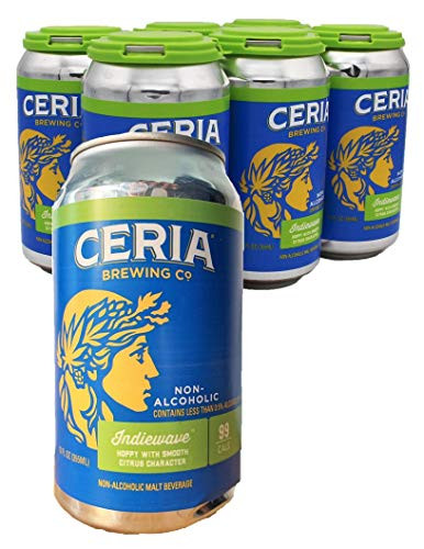 CERIA Brewing  Indiewave Non-Alcoholic IPA  12oz -6 pack-