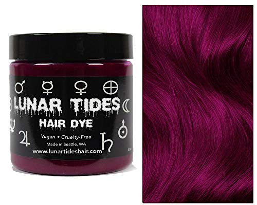 Lunar Tides Hair Dye - Fuchsia Dark Pink Semi-Permanent Vegan Hair Color -4 fl oz   118 ml-