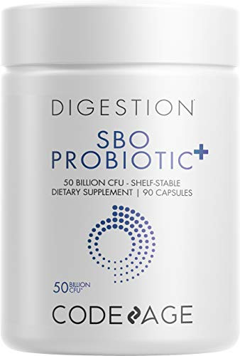 Codeage SBO Probiotics  50 Billion CFUs Per Serving  Multi Strain Soil Based Organisms Blend and Organic Fermented Botanical Blend  Shelf-Stable  90 Capsules