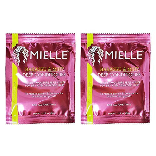 Mielle Babassu  and  Mint Deep Conditioner 1.75 Oz. inchPack of 2 inch