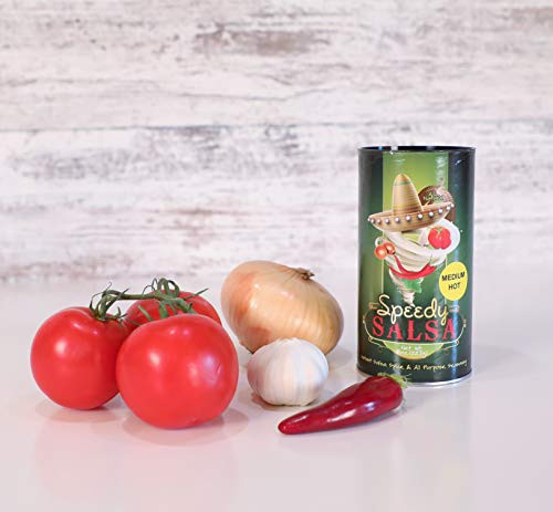 MEDIUM - HOT Speedy Salsa 8 oz CAN - Dry Salsa Spice Mix - Makes A 16 Bowls -14.5 oz- of Salsa