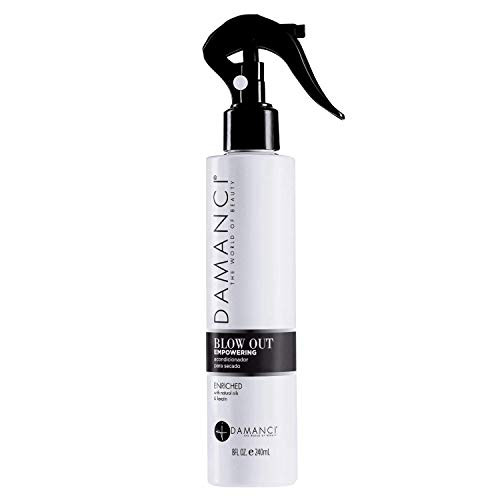 DAMANCI Blowout Spray Blow Out Heat Protectant Spray Leave-In Conditioner for Smooth Hair with Keratin Thermal Protection Spray for Thin and Thick Hair Moisturizing and Anti-Frizz Spray -8OZ-