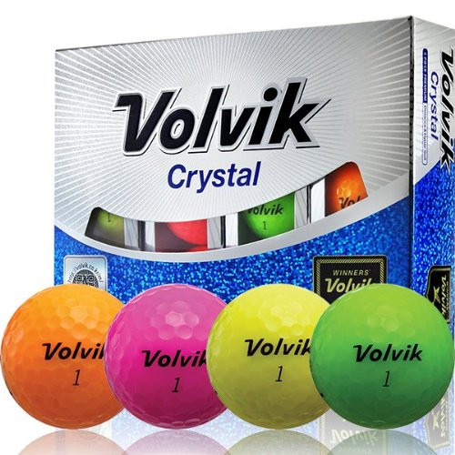 Volvik Crystal 3-piece Golf Balls - Pack of 12  Assorted Colors