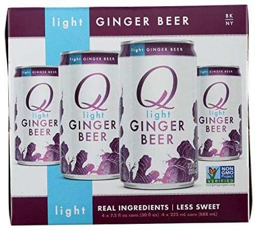 Q Drinks  Ginger Beer Lite  Net wt. 30 Fl Oz -Pack of 4-