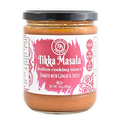 Nummy Nibbles Tikka Masala Indian Cooking Sauce -Pack of 2--Whole30 Approved  Vegan No Added Sugar Non GMO Keto Friendly Dairy Free