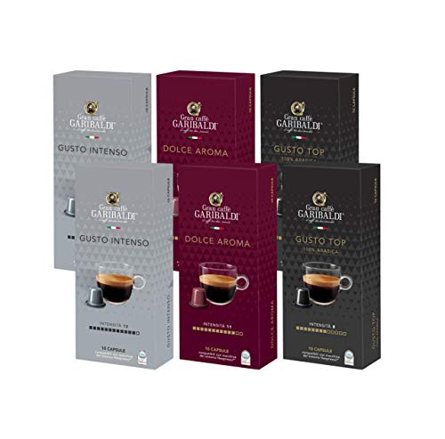 Gran Caffè Garibaldi Nespresso* compatible capsules -Variety Pack  60 Count-