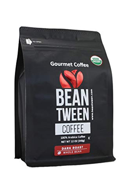 Beantween Coffee Organic Coffee Beans Brazil Single Origin Low Acid Gourmet Dark Roast Whole Bean of 100 percent Arabica Coffee Certified Organic Kosher 12oz Bag Beantween Coffee Organic Coffee Beans Brazil Single Origin Low Acid Gourmet Dark Roast Whole Bean of 100 percent Arabica Coffee Certified Organic Kosher 12oz Bag