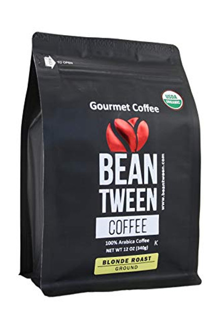 Beantween Coffee Organic Coffee Beans Brazil Single Origin Low Acid Gourmet Blonde Roast Ground of 100 percent Arabica Coffee Certified Organic Kosher 12oz Bag Beantween Coffee Organic Coffee Beans Brazil Single Origin Low Acid Gourmet Blonde Roast Ground of 100 percent Arabica Coffee Certified Organic Kosher 12oz Bag