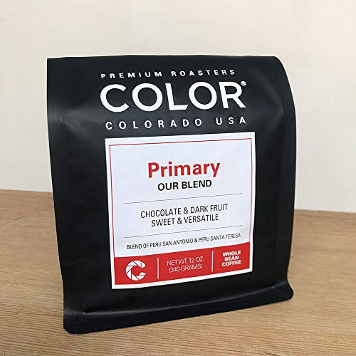 Color Coffee Roasters  Primary Blend  Medium-Dark Roast  Whole Bean  Fresh Roasted Coffee -12 OZ-