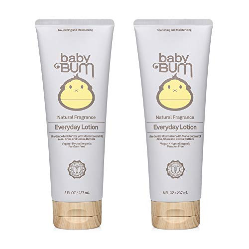 Sun Bum Baby Bum Everyday Lotion - Moisturizing Baby Body Lotion for Sensitive Skin with Shea and Cocoa Butter- Natural Fragrance - Gluten Free and Vegan - 8 fl oz - 2 Pack Sun Bum Baby Bum Everyday Lotion - Moisturizing Baby Body Lotion for Sensitive Skin with Shea and Cocoa Butter- Natural Fragrance - Gluten Free and Vegan - 8 fl oz - 2 Pack