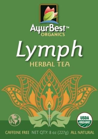 AyurBest Lymph Herbal Tea USDA Certified Organic  Net Wt. 8 oz -227g-  Loose Tea