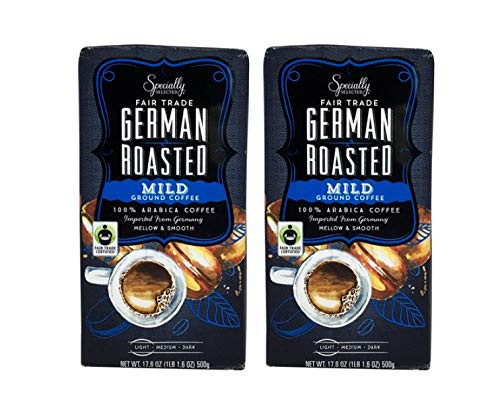 Specially Selected Fair Trade Certified German Roasted Mild Ground 100 percent Arabica Imported Light Roast Creamy Smooth Coffee - 2 Pack -2 lbs Plus - Specially Selected Fair Trade Certified German Roasted Mild Ground 100 percent Arabica Imported Light Roast Creamy Smooth Coffee - 2 Pack -2 lbs Plus -