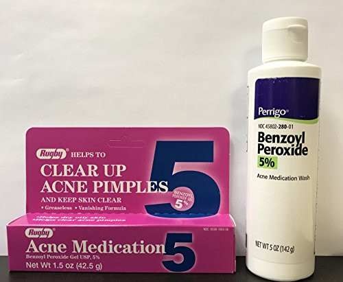 Benzoyl Peroxide Acne Treatment Kit -Benzoyl peroxide gel 5 percent  1.5 oz x 1  Benzoyl peroxide 5 percent  wash 5 oz x 1-
