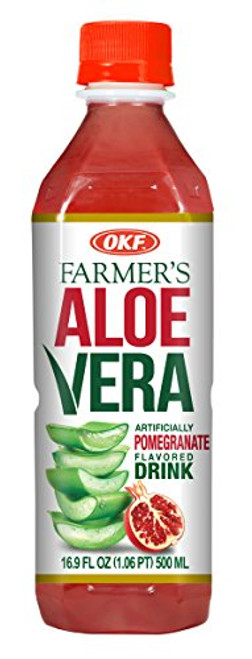 OKF Farmer s Aloe Vera Drink Pomegranate 16.9 Fluid Ounce -Pack of 12- OKF Farmer s Aloe Vera Drink Pomegranate 16.9 Fluid Ounce -Pack of 12-