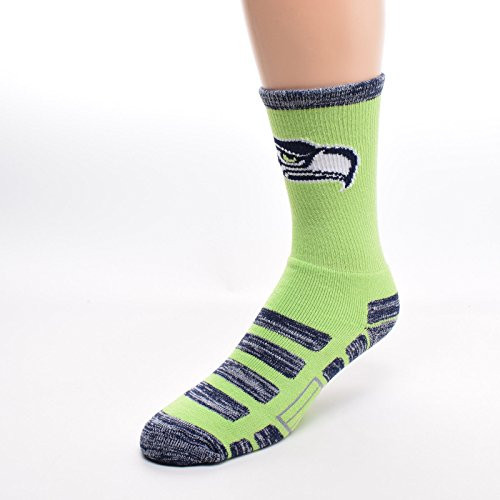 For Bare Feet Seattle Seahawks NFL Patches Team Socks Medium