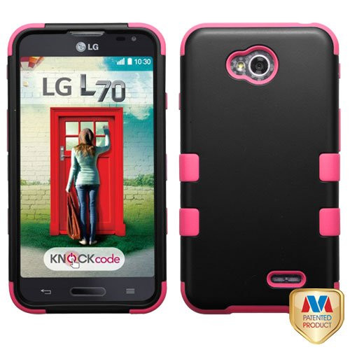 MyBat Phone Case for LG Ultimate 2 LG LS620 -Realm- LG MS323 -Optimus L70- - Retail Packaging - Black Pink MyBat Phone Case for LG Ultimate 2 LG LS620 -Realm- LG MS323 -Optimus L70- - Retail Packaging - Black Pink