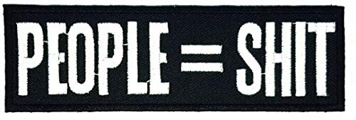 People   Shit Patch Funny Slogan Joke Rockabilly Embroidered Biker Patch Biker Iron on Sew on Patch