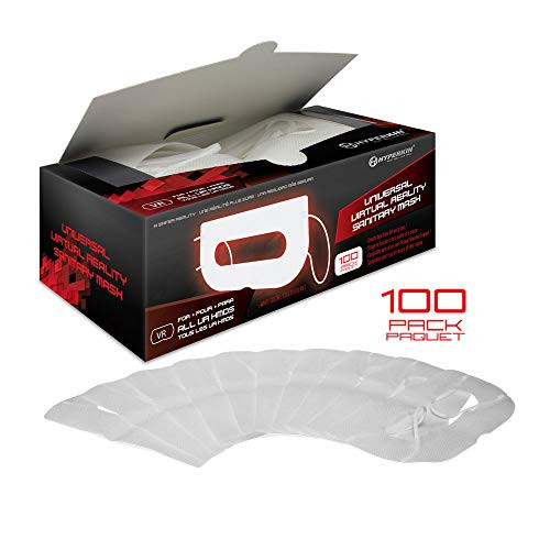 Hyperkin Universal VR Sanitary Mask V2.0 for HTC Vive Pro/ HTC Vive/ PS VR/ Gear VR/ Oculus Rift (White) (100-Pack)