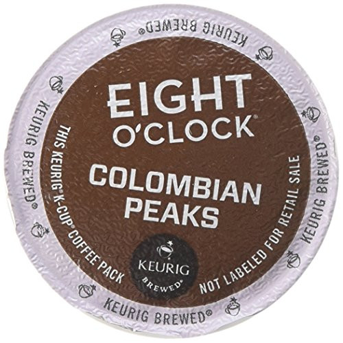 Eight O Clock Colombian Peaks Medium Roast Coffee K-Cup Packs - 18 CT