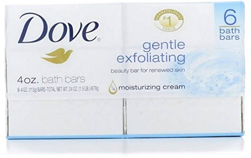 Dove Gentle Exfoliating Beauty Bars 4 oz  6 bars