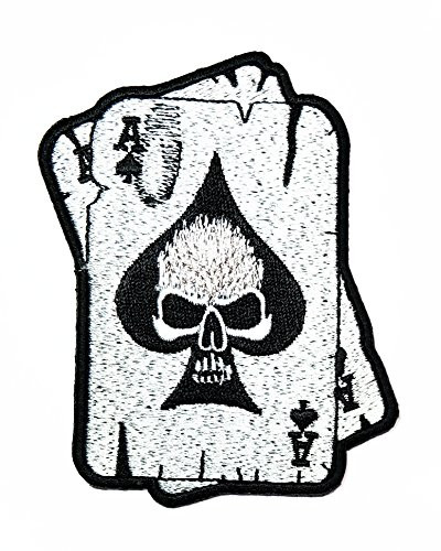 HHO Spade Diamond Card Ace Card Logo Lucky Poker Patch Embroidered DIY Patches  Cute Applique Sew Iron on Kids Craft Patch for Bags Jackets Jeans Clothes