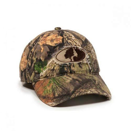 Mossy Oak Bottomland Camo Frayed Patch Logo Hunting Hat