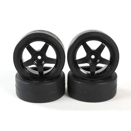 TAMIYA America  Inc 1 10 TT01 Pre-Mounted 26mm Drift Tires  12mm Hex -4-  TAM9400564