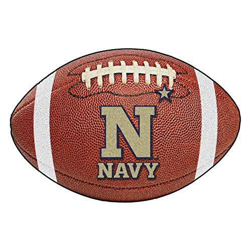 FANMATS NCAA US Naval Academy Midshipmen Nylon Face Football Rug