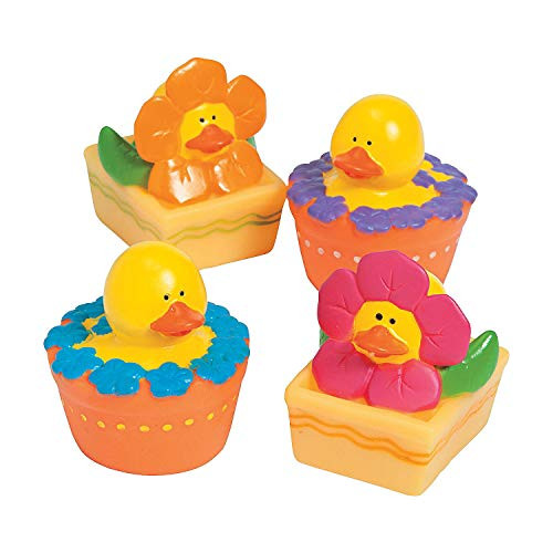 Fun Express - Spring Flowers Rubber Duckies for Spring - Toys - Character Toys - Rubber Duckies - Spring - 12 Pieces Fun Express - Spring Flowers Rubber Duckies for Spring - Toys - Character Toys - Rubber Duckies - Spring - 12 Pieces