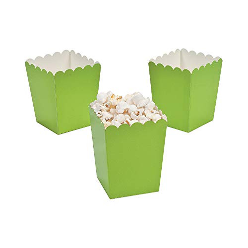 Fun Express - Mini Lime Green Popcorn Box -24pc- - Party Supplies - Containers  and  Boxes - Paper Boxes - 24 Pieces
