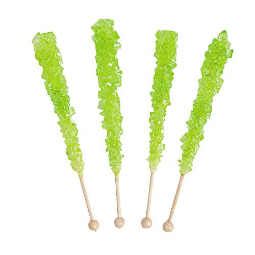 Fun Express - Light Green Rock Candy Pops - Edibles - Sucker  and  Pop - Suckers  and  Lollipops - 12 Pieces