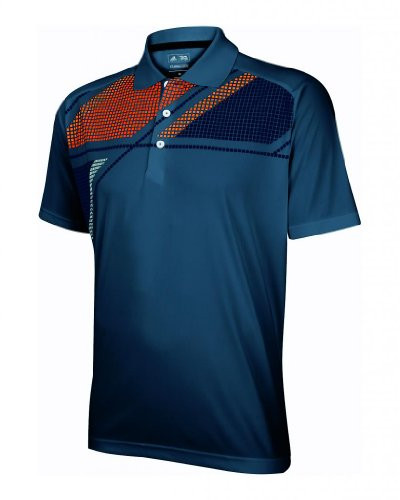 Adidas Mens Climacool Angular Print Polos Small Nautical